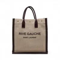 サンローラン リヴゴーシュ キャンバス×レザー トートバッグ シリアル サンローラン リヴゴーシュ キャンバス×レザー トートバッグ シリアル