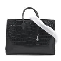 サンローランパリ ラージ サック ド ジュール クロコ型押し