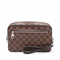 ヴィトン ダミエ ポシェットカサイ N41663 ブラウン A4086533｜中古