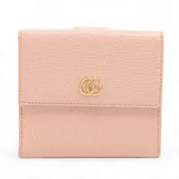 グッチ GGマーモント 735842 レザー 二つ折り財布 ブラック A3244828