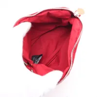 エルメス ボリードポーチミニミニ キャンバス ポーチ レッド シルバー