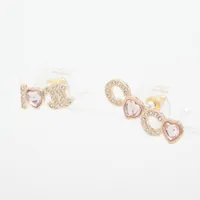 シャネル COCO B22B ピアス(両耳用) GP×ラインストーン ゴールド