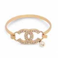 シャネル ココマーク 02P ブレスレット GP×ラインストーン×フェイク