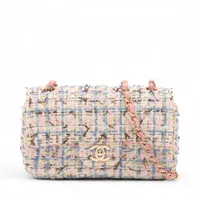 シャネル ミニマトラッセ20 ツイード シングルフラップ シングル