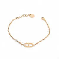 ディオール Petit CD プチCD ブレスレット GP×フェイクパール ゴールド