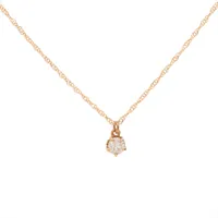 アガット ダイヤ オニキス ネックレストップ K10(YG) 1.1g 0.005