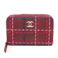 シャネル ビコローレ レザー カードケース ブラック ゴールド金具 1