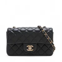 【鑑定済み・超美品】CHANEL ミニ マトラッセ20 黒 シングルチェーン シャネル ミニマトラッセ20 ラムスキン シングルフラップ シングル