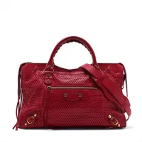 バレンシアガ ザ シティ レザー 2WAYハンドバッグ レッド 115748