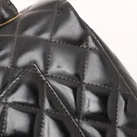 シャネル マトラッセ パテントレザー ハンドバッグ 親子バッグ