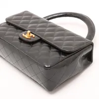 シャネル 4番台 ココマーク パテントレザーマトラッセ 親子バッグ ハンドバッグ シャネル マトラッセ パテントレザー ハンドバッグ 親子バッグ