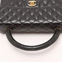 シャネル マトラッセ パテントレザー ハンドバッグ 親子バッグ