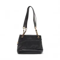 シャネル　ゴールドチェーントートバッグ　ココマーク　キャビアスキン　ブラック シャネル ココマーク キャビアスキン チェーントートバッグ ブラック