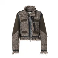 サカイ 20-21AW ウール ジャケット 2 レディース カーキ 20-05215