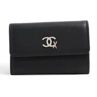 シャネル ココマーク レザー カードケース ブラック シルバー金具 28