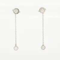 ティファニー バイザヤード ドロップ ダイヤ ピアス Pt950 2.0g 直径約