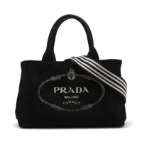 プラダ カナパ キャンバス 2WAYハンドバッグ ブラック 1BG439 A4090052