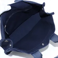 エルメス サックアーネPM キャンバスxレザー ネイビー シルバー金具