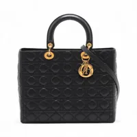 クリスチャンディオール レディディオール カナージュ ラージ レザー