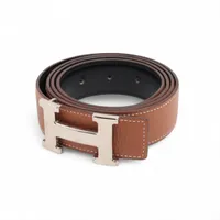 エルメス Hベルト □H：2004 ベルト 100 レザー ブラウン×ブラック