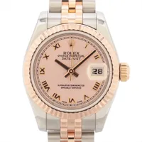 ロレックス デイトジャスト 179171NG SS×PG AT ゴールドダスト文字盤