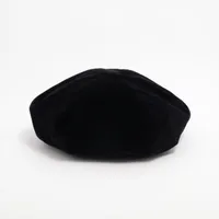 ミュウミュウ 5HC075 ベレー帽 M コットン ブラック A4091310｜中古