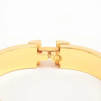 エルメス クリックH ブレスレット GP×エナメル オレンジ×ゴールド