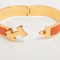 エルメス クリックH ブレスレット GP×エナメル オレンジ×ゴールド