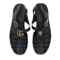 グッチ GGマーモント ラバー サンダル 9 メンズ ブラック キャット