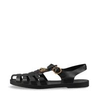 グッチ GGマーモント ラバー サンダル 9 メンズ ブラック キャット