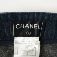 シャネル ココボタン 07P コットン デニムパンツ 36 レディース