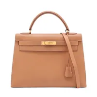 エルメス ケリー32 セリエ クシュベル ナチュラル ゴールド金具 ○Z