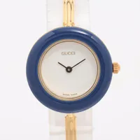 グッチ チェンジベゼル 11/12.2 GP GP QZ 白文字盤 替えベゼル×10