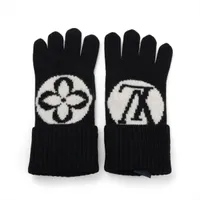 セリーヌ ロゴ 手袋 M ウール ブラック A3315323｜中古ブランド品