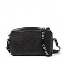 セリーヌ トリオンフ メッセンジャー PVCxレザー ショルダーバッグ