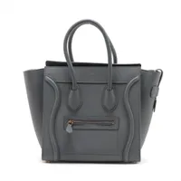 セリーヌ ラゲージ マイクロショッパー レザー ハンドバッグ