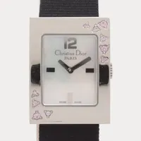 クリスチャンディオール バギラ 47 153-2 GP×革 QZ シェル文字盤