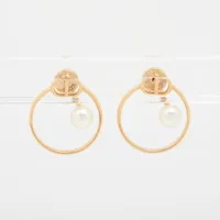 ディオール Petit CD プチCD ピアス(両耳用) GP×フェイクパール