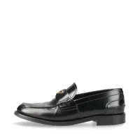 プラダ モノリス レザー ローファー 37.5 レディース ブラック