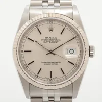 ロレックス デイトジャスト36 16234 SS×WG SS AT シルバー文字盤