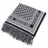 ディオール 01CDO309I093 オブリーク マフラー カシミヤ グレー