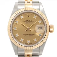 ロレックス レディ デイトジャスト 69173G SS×YG SS×YG AT シャンパン文字盤