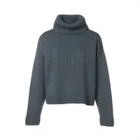 CHANEL シャネル ハイネック長袖ニット サイズ:38 カシミヤ・シルク/ココマーク/タートルネック 00A   グレージュ レディース / 241021000400 シャネル ココマーク 00A カシミヤ×シルク タートルネックニット 38