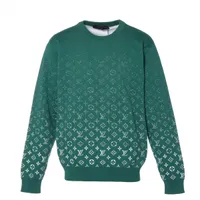 ヴィトン 23AW コットン ニット L メンズ グリーン RM232Q モノグラム