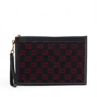 グッチ ゴースト レザー クラッチバッグ レッド 445597 A2951857｜中古