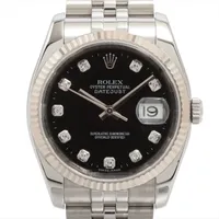 ロレックス デイトジャスト36 116234G SS×WG SS AT 黒文字盤