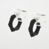 クロムハーツ クロスバンド ピアス(両耳用) シリコン 1.4g ブラック