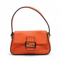 フェンディ ズッキーノ マンマバケット キャンバス×レザー ショルダー