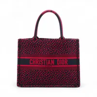 クリスチャンディオール ブックトート キャンバス トートバッグ ピンク