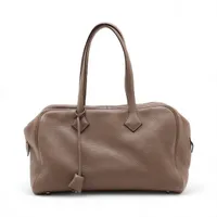 エルメス ヴィクトリア35 トリヨンクレマンス エトゥープ シルバー金具 □K:2007年